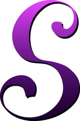 Vector letter s. Sign, symbol or designation of a company, person.