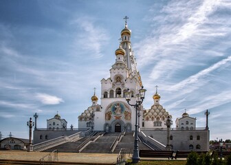 Fototapeta na wymiar Cathedral of All Saints in Minsk in Belarus