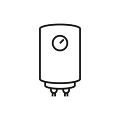 Water heater icon. Simple linear vector illustration