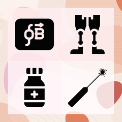 Simple set of therapy related filled icons