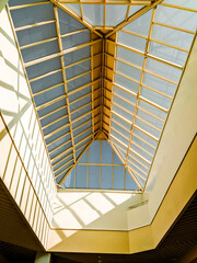 ceiling of the building