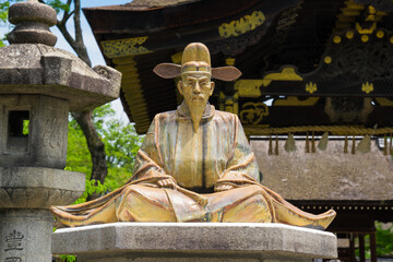 京都　豊国神社の豊臣秀吉像