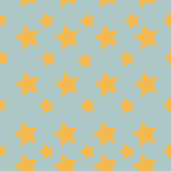 Geometric seamless pattern with stars. Vector illustration for design, prints, kids clothing