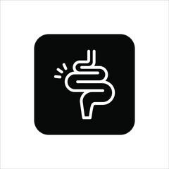 Obraz premium Intestines icon vector, digestion system symbol color editable