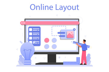 Design online service or platform. Graphic, web, printing design