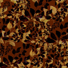 Watercolor seamless pattern. Abstract background with colorful  spring  field