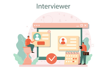 Naklejka premium Job interview concept. Idea of employment and hiring.