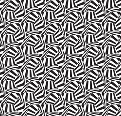 Abstract black and white textured geometric seamless pattern.