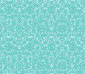 Abstract circle pattern. Seamless vector background. Blue color.