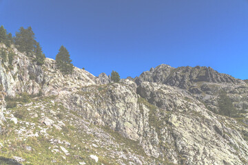 Paysage de montagne dans le Mercantour