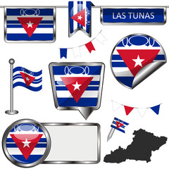 Glossy flags of Las Tunas, Cuba