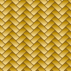 Japanese Gold Diagonal Brick Vector Seamless Pattern