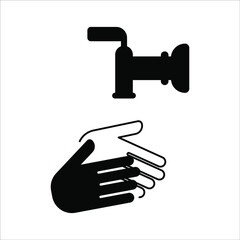 Washing hand with sanitizer liquid soap vector line icon. eps 10