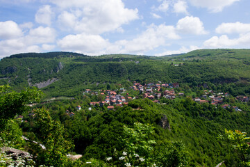 The panoramic landscape of the canyon of the Miljacka river near Sarajevo, Bosnia and Herzegovina