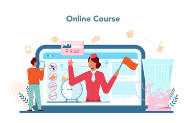 Railway conductor online service or platform. Railway worker