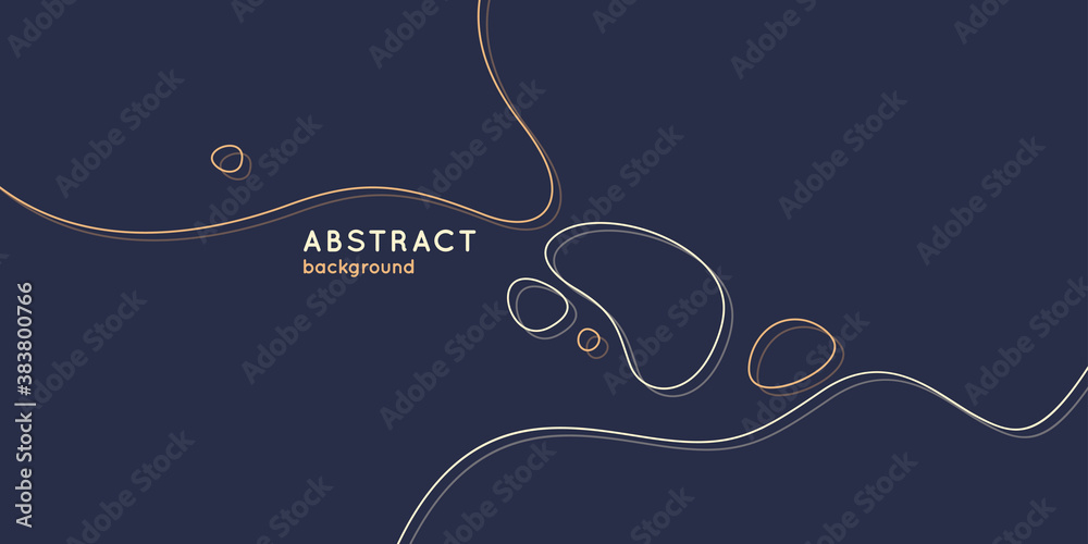 Wall mural trendy abstract background. composition of amorphous forms and lines.
