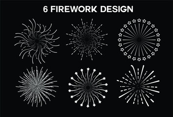 fireworks on a white