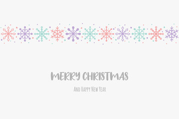 Obraz na płótnie Canvas Christmas background with snowflakes. Design of Xmas greeting card. Vector