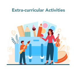 Teacher concept. Profesor planning curriculum, meeting parents.