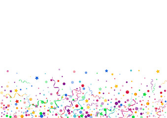 Fototapeta premium Red and Yellow Streamer Swirl Vector White 