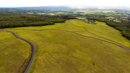 Aerial Waipoli Road, Maui Hawaii