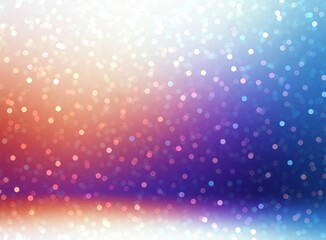 Sparkle bokeh on red blue gradient background 3d. Xmas holiday glitter decor. Fantastic room.