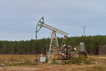 Fototapeta premium Technological oil and gas production. Production, transportation and processing of oil and gas. Production for the world's population.