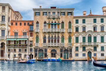Scenic architecture along the Grand Canal in Venice, Italy