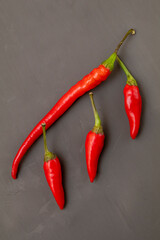 red hot pepper lies on the table