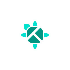 Fototapeta premium logo of a tortoise, with letter t or k