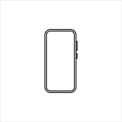 phone vector with blank white screen isolated on white background. eps 10