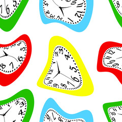 seamless pattern with clocks