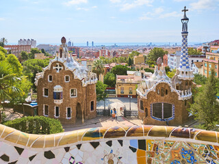 Park Guell in Barcelona, Spain
