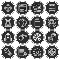 16 pack of receptors  lineal web icons set