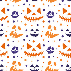 Happy Halloween vector pattern. Vector mask illustration. Background for your design
