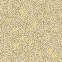 Abstract turing seamless backgound. Сamouflage pattern. Abstract background with glitter gold. Vector illustration.