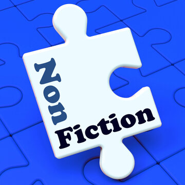 Non Fiction Puzzle Shows Educational Material Or Text Books