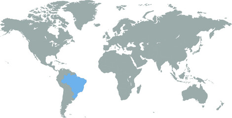 The map of Brazil is highlighted in blue on the world map