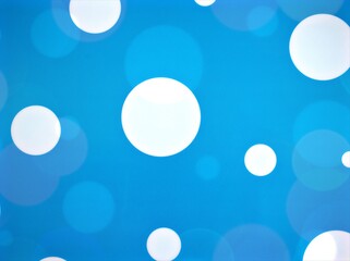 abstract blue bokeh with white balls for background ,round bubbles wallpaper