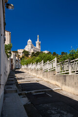 View of Notre-Dame de la Garde basilica in Marseille