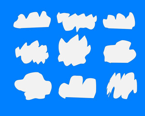 Fototapeta premium set of stickers with clouds