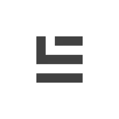 Fotobehang simple abstract letter el square line logo vector © Adnanjaya