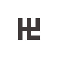 abstract letter L4 simple geometric logo vector