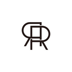 Obraz premium letter RR linked overlapping line geometric logo vector