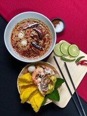 Hot and spicy tom yam soup