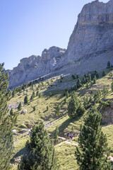 Fototapeta na wymiar Ordesa y Monte Perdido National Park. Huesca, Aragon, Spain. Mountains of Ordesa Valley.