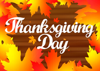 Thanksgiving Day, greeting card design template, vector illustration