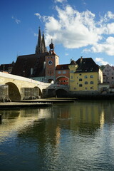 Blick zur Regensburger Altstadt