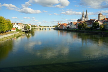 Blick zur Regensburger Altstadt