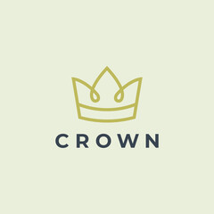 Creative crown logo design template. Vintage royal crown logotype. King or queen concept.